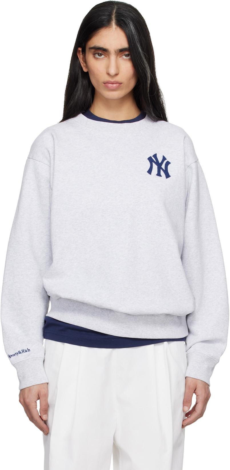 Gray '47 Edition Heritage Yankees Serif Sweatshirt by SPORTY&RICH