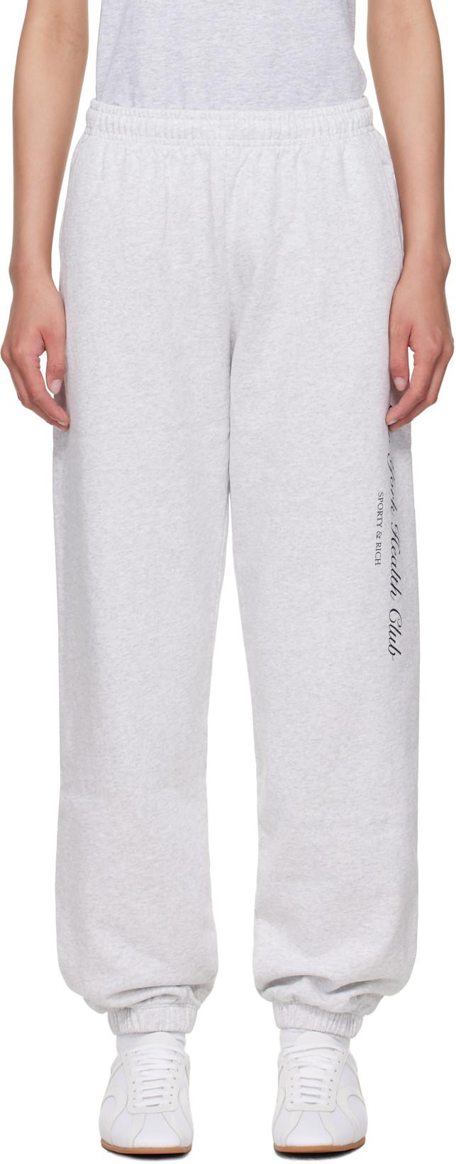 Gray 'NY Health Club' Sweatpants by SPORTY&RICH
