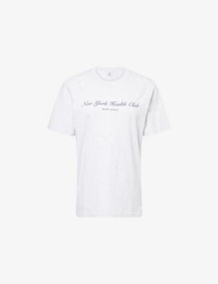 Health Club Logo-Print Cotton T-shirt by SPORTY&RICH