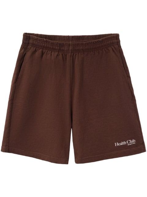 Health Club logo-print shorts by SPORTY&RICH