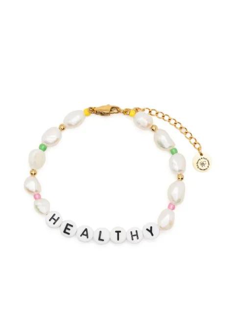 Healthy-lettered beaded bracelet by SPORTY&RICH