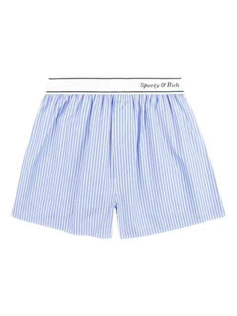 Italic-logo striped-pattern boxer shorts by SPORTY&RICH