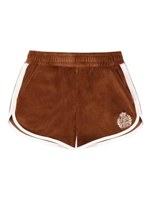 NY Crest contrasting trims logo track shorts by SPORTY&RICH
