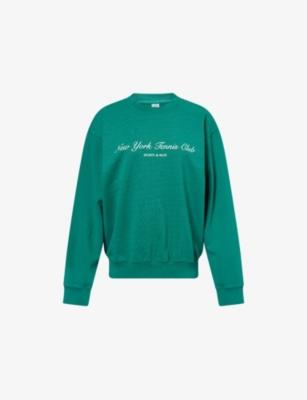 NY Tennis Club Round-Neck Cotton-Jersey Sweatshirt by SPORTY&RICH