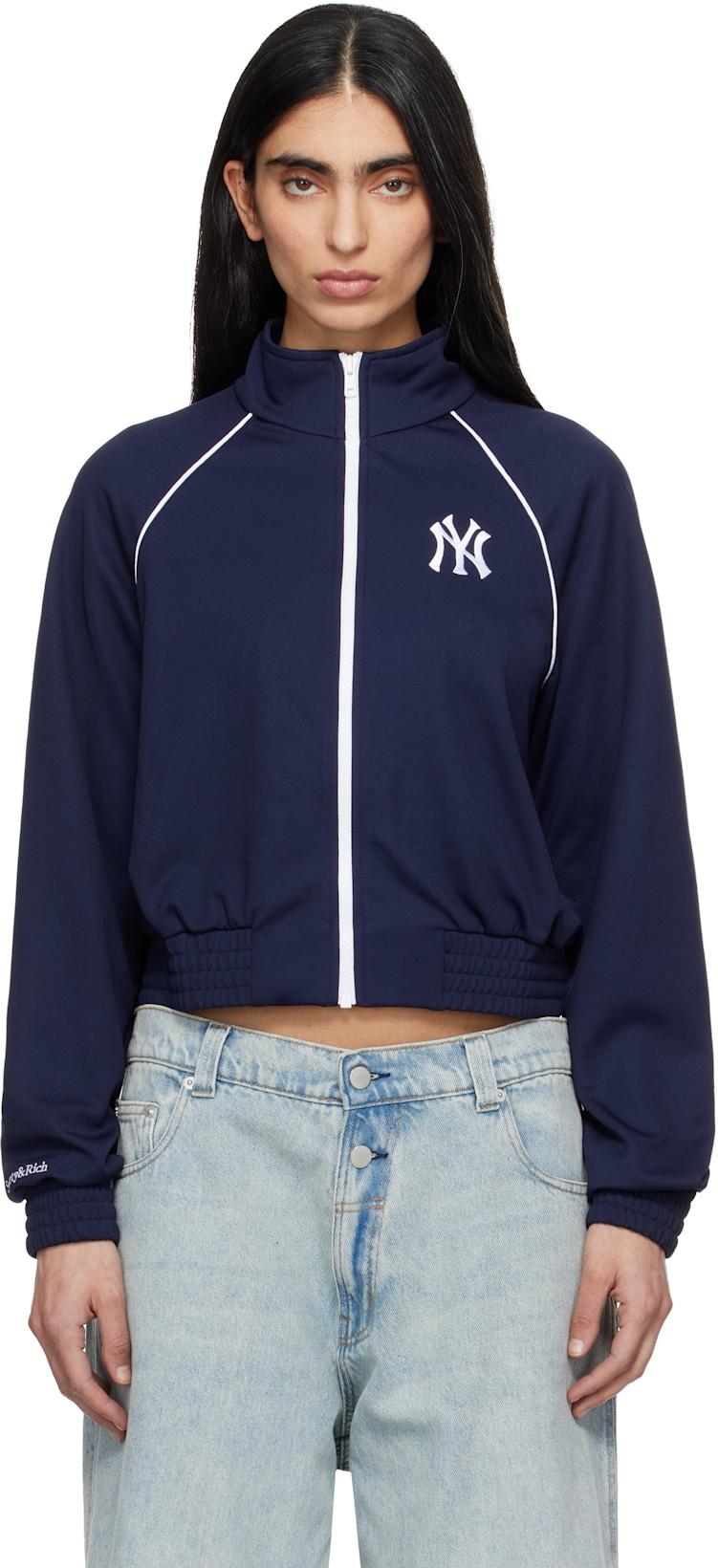 Navy '47 Edition Heritage Yankees Serif Retro Track Jacket by SPORTY&RICH