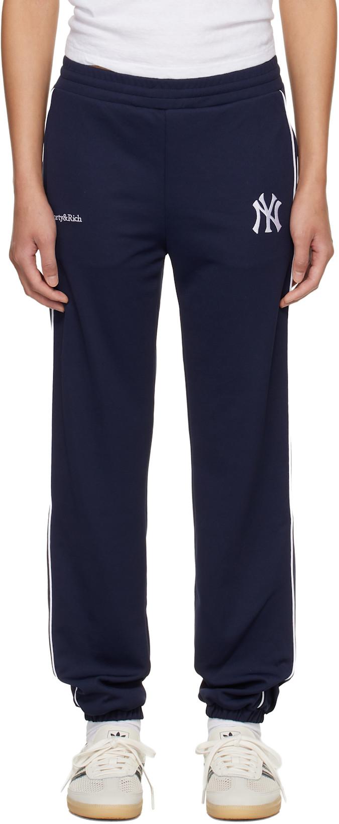 Navy Heritage Yankees Serif 90S Elio Lounge Pants by SPORTY&RICH