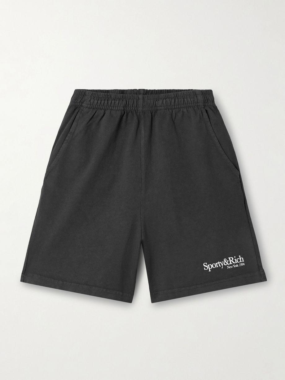 Printed cotton-jersey shorts by SPORTY&RICH