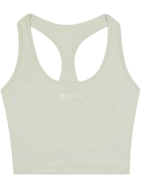 Runner Script cropped tank top by SPORTY&RICH