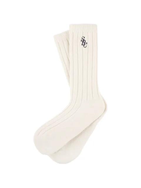 SRC embroidered ribbed socks by SPORTY&RICH