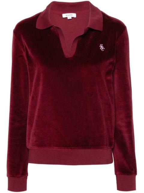 SRC velour polo top by SPORTY&RICH