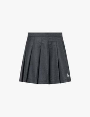 School Pleated Wool Mini Skirt by SPORTY&RICH
