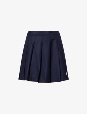 School Pleated Wool Mini Skirt by SPORTY&RICH