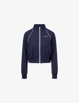 Serif-Logo Retro Stretch-Jersey Track Jacket by SPORTY&RICH