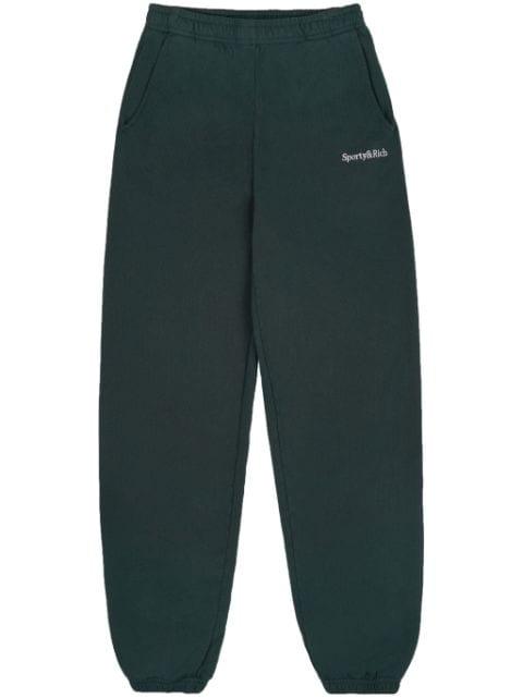 Serif Logo cotton track pants by SPORTY&RICH