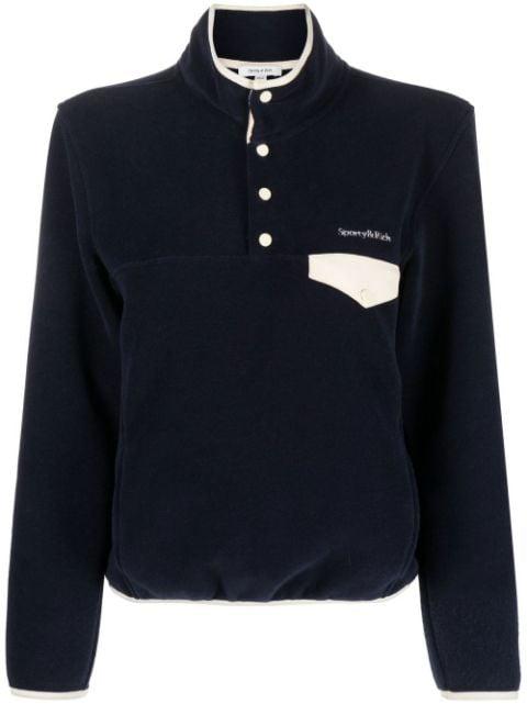 Serif logo-embroidered polar sweater by SPORTY&RICH