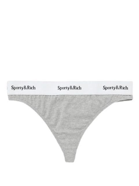 Serif logo-waistband thong by SPORTY&RICH