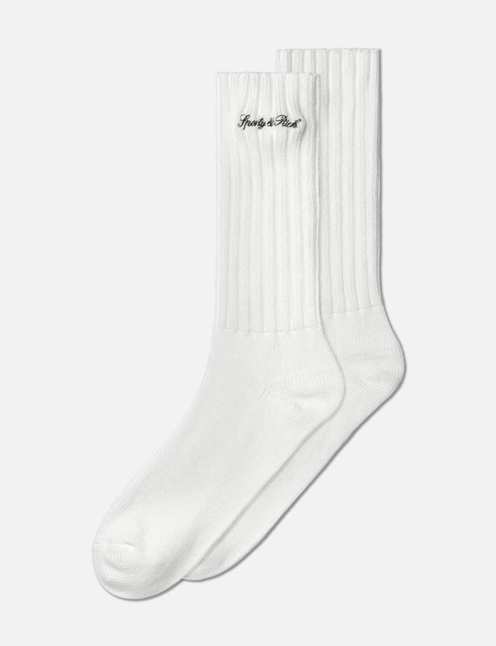 Signature Logo Rib Socks by SPORTY&RICH