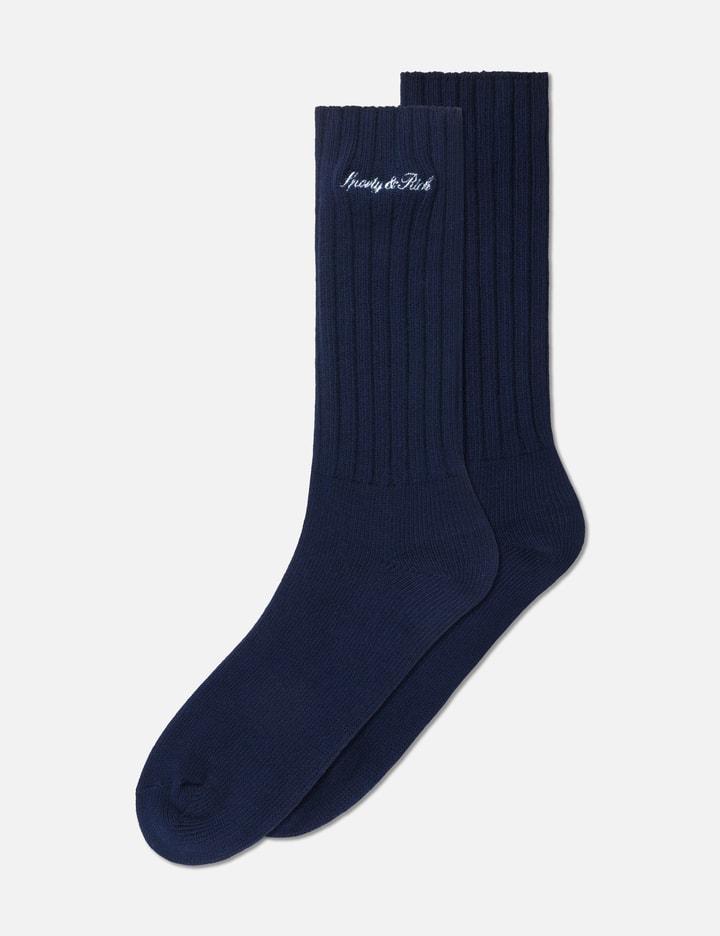 Signature Logo Rib Socks by SPORTY&RICH