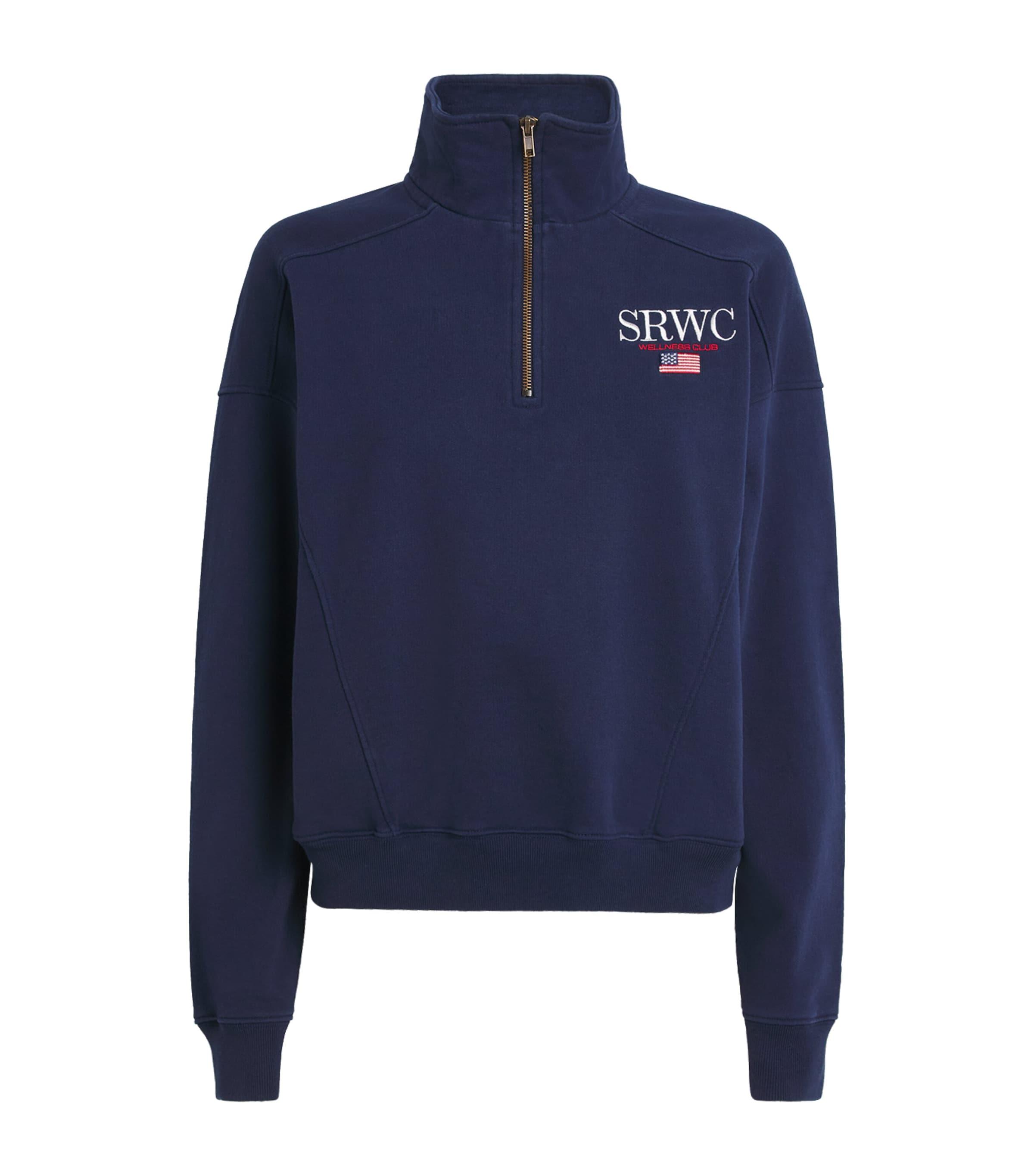 Sporty & Rich Wellness Club Quarter-Zip Sweatshirt by SPORTY&RICH