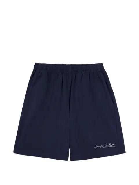 Syracuse embroidered-logo shorts by SPORTY&RICH