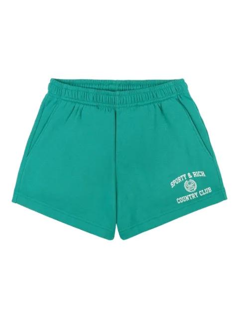 Varsity logo-print elasticed-waistband shorts by SPORTY&RICH