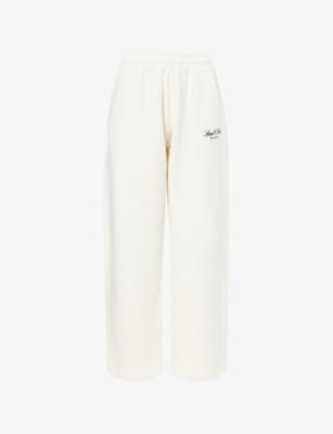 Vendome LA Embroidered Wide-Leg Cotton-Jersey Jogging Bottoms by SPORTY&RICH