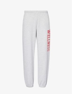 Wellness branded-print cotton-blend jogging bottoms by SPORTY&RICH