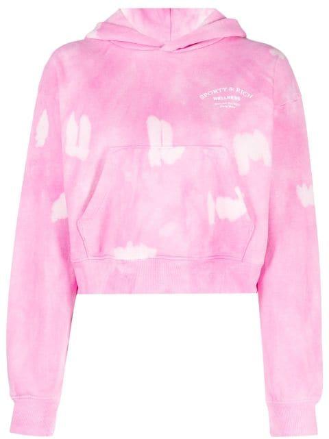 Wellness tie-dye cotton hoodie by SPORTY&RICH