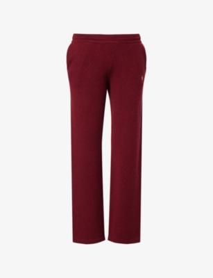 Wide-Leg Embroidered-Logo Cashmere-And-Wool Jogging Bottoms by SPORTY&RICH