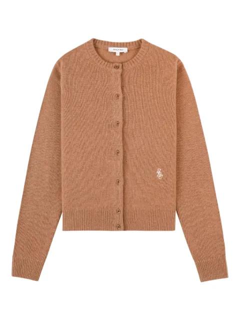 button embroidered cardigan by SPORTY&RICH