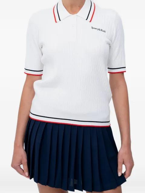 cable-knit polo top by SPORTY&RICH