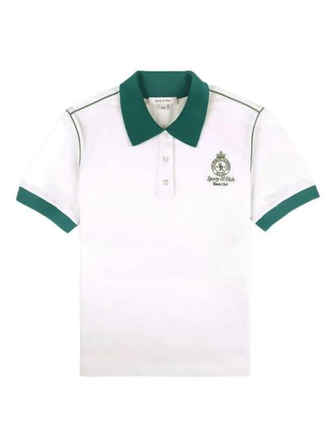 contrast-collar polo top by SPORTY&RICH