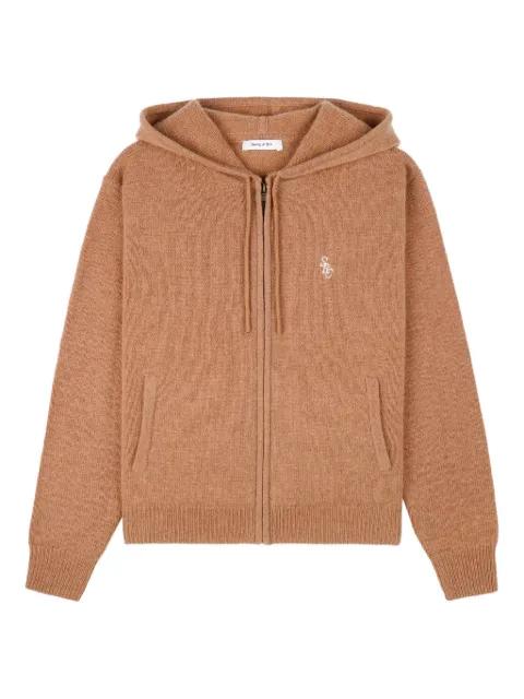 embroidered hoodied top by SPORTY&RICH