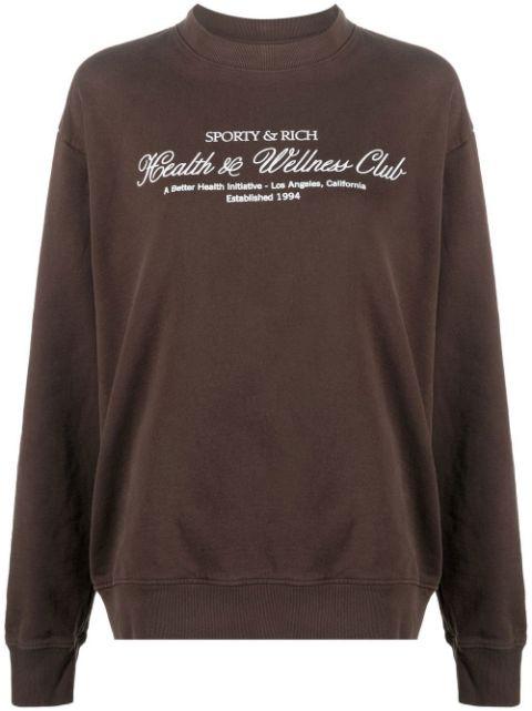 embroidered-logo cotton sweatshirt by SPORTY&RICH