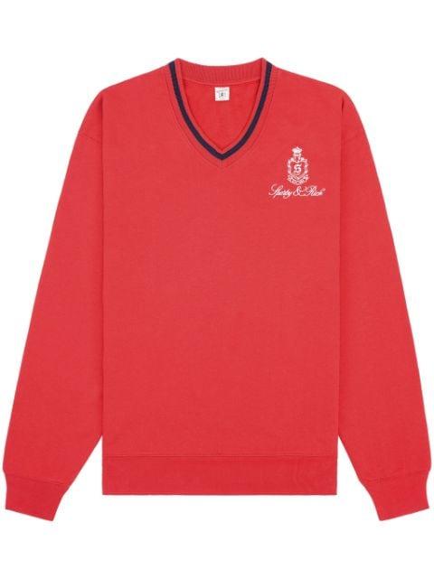 embroidered-logo cotton sweatshirt by SPORTY&RICH
