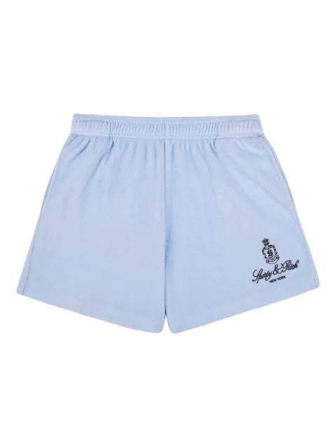 embroidered-logo shorts by SPORTY&RICH