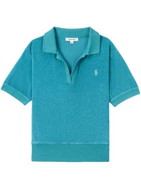 embroidered-logo terry polo shirt by SPORTY&RICH