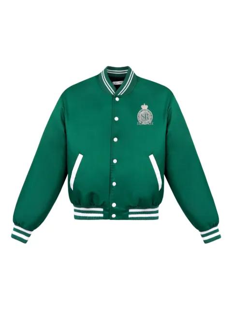 embroidered satin bomber jacket by SPORTY&RICH