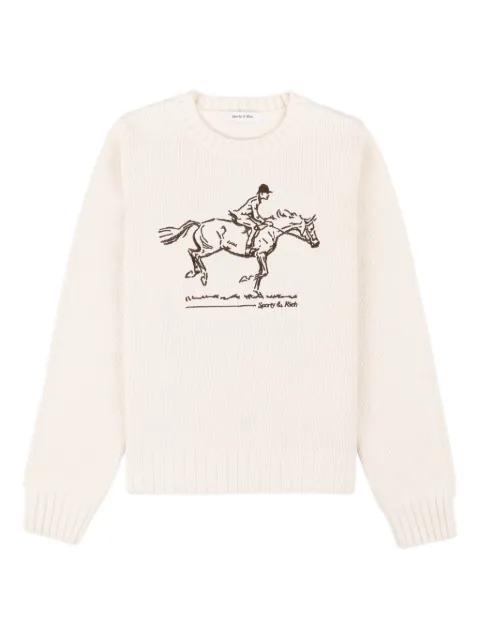 equestrian graphic crew-neck sweater by SPORTY&RICH