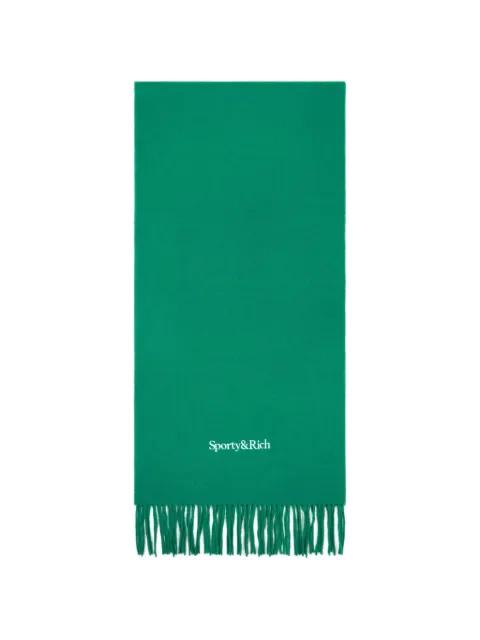 fringe logo-detail scarf by SPORTY&RICH