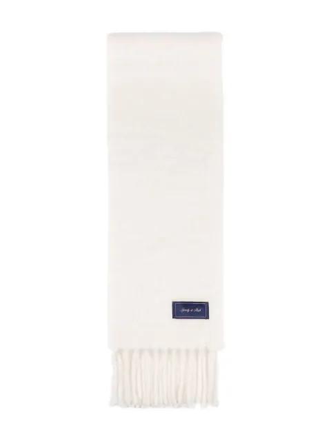 fringed logo scarf by SPORTY&RICH