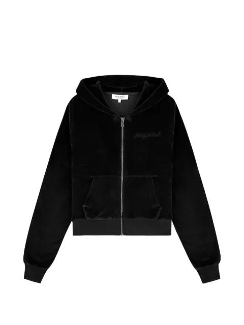 logo-embellished velour hoodie by SPORTY&RICH