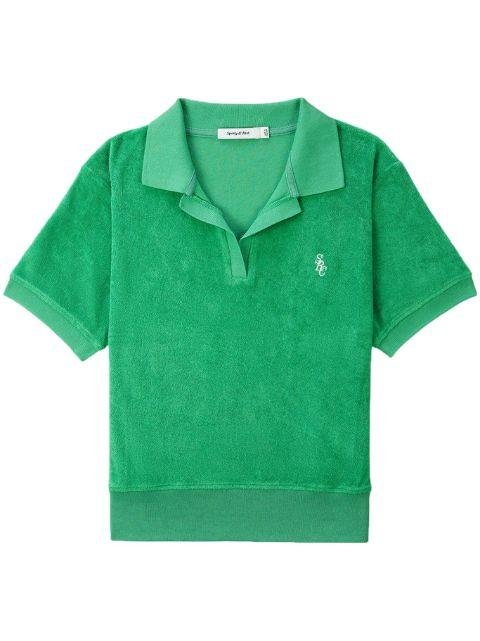 logo-embroidered cotton polo shirt by SPORTY&RICH