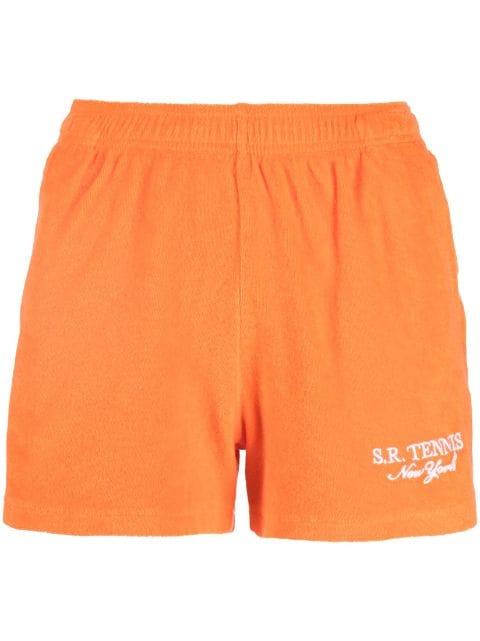 logo-embroidered cotton shorts by SPORTY&RICH