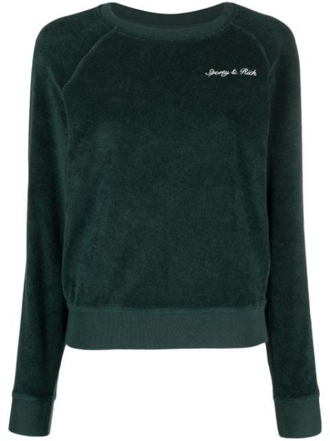 logo-embroidered cotton sweatshirt by SPORTY&RICH