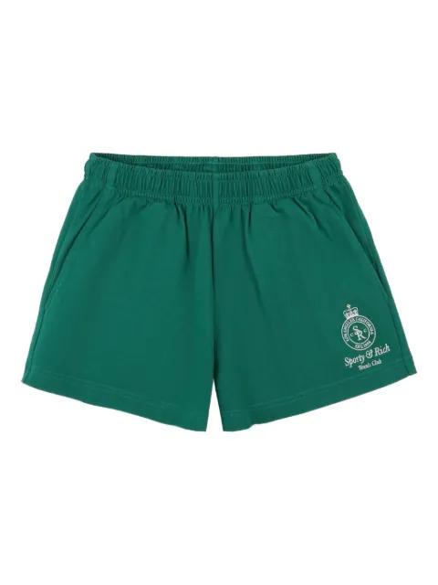 logo-embroidered elastic-waist shorts by SPORTY&RICH