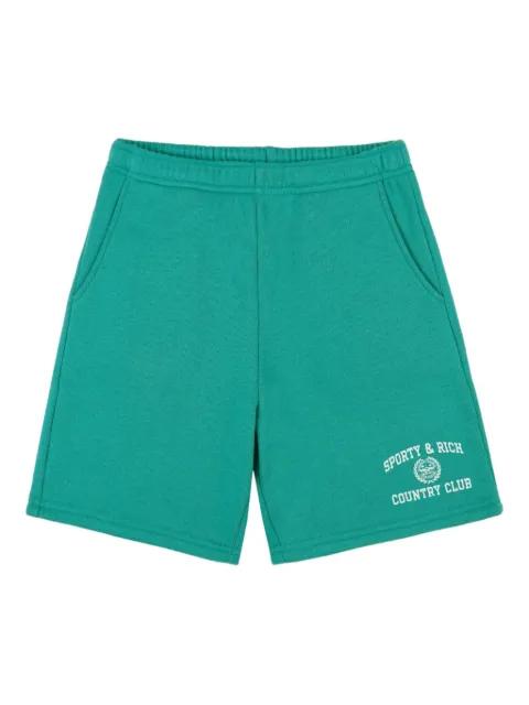 logo-embroidered fleece shorts by SPORTY&RICH
