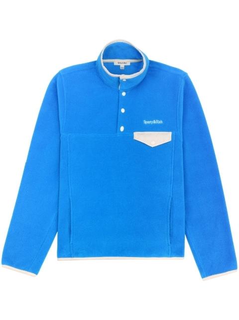 logo-embroidered fleece sweatshirt by SPORTY&RICH