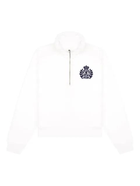logo-embroidered half-zip sweatshirt by SPORTY&RICH