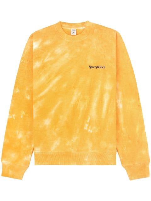 logo-embroidered tie-dye sweatshirt by SPORTY&RICH
